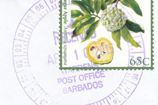 Cancel from Warrens Post Office, Barbados dated 2015