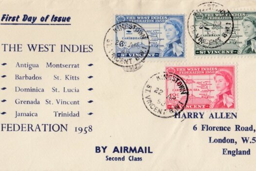 The West Indies Federation 1958 First Day Cover - St Vincent