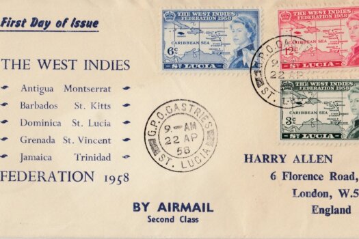 The West Indies Federation 1958 First Day Cover - St Lucia
