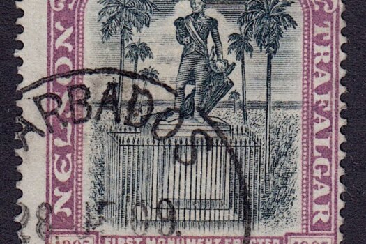 Barbados SG150 | Nelson Centenary 6d Black & Mauve used