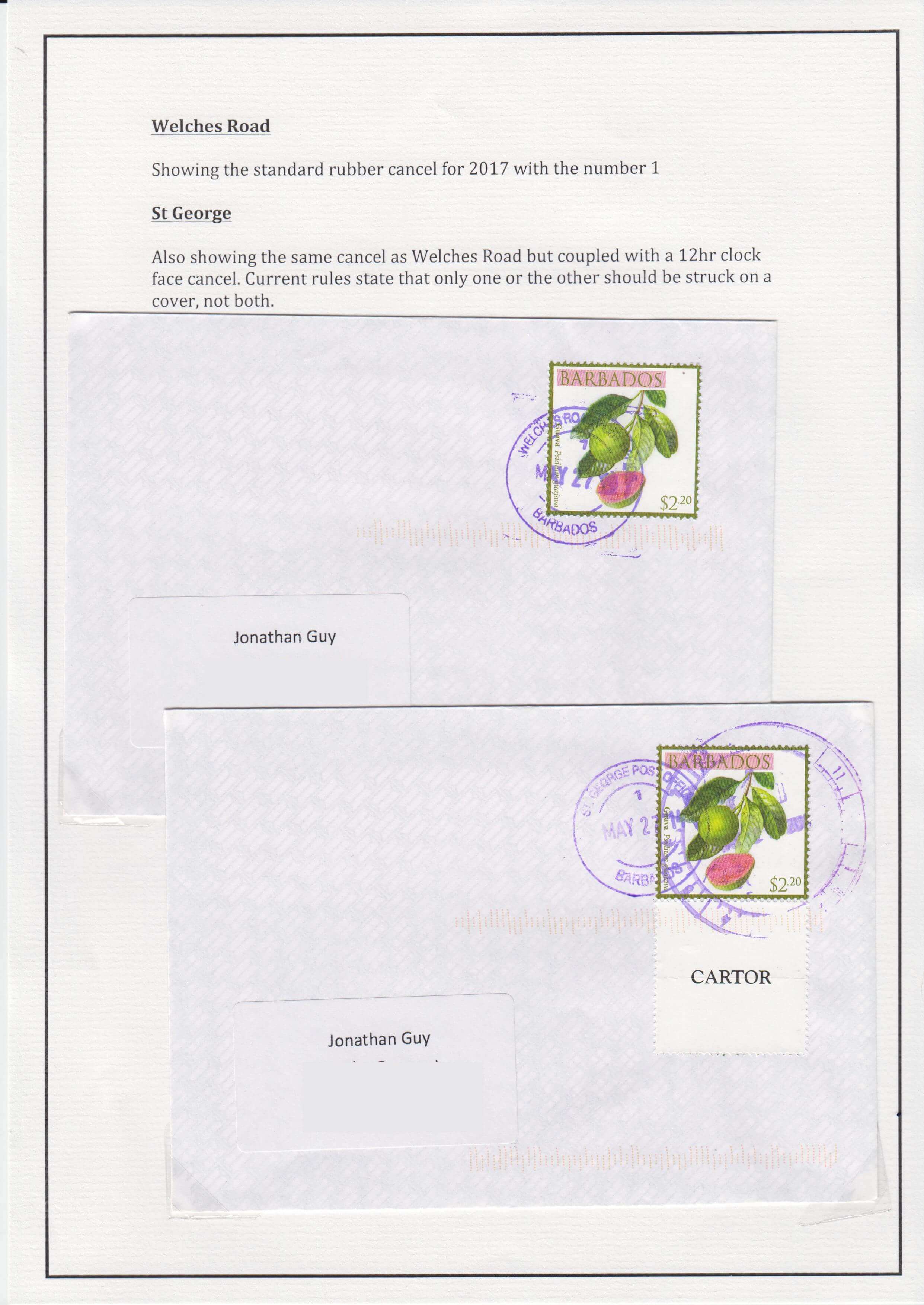 The Post Offices of Barbados 1985 to 2017