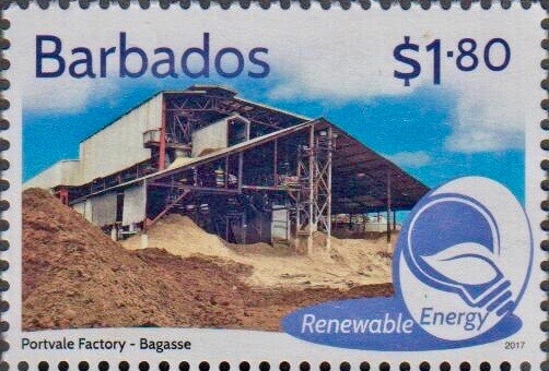 Barbados Renewable Energy - $1.80 stamp - Portvale Factory Bagasse