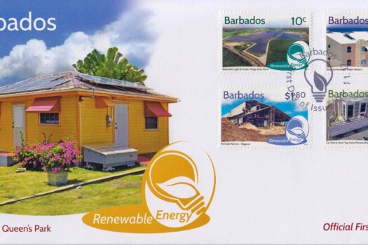 Barbados Renewable Energy - First Day Cover - Queens Park Solar House