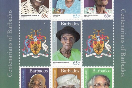 Barbados SGMS1481 - Centenarians mini sheet