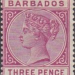 Barbados SG96 3d Reddish Purple