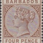 Barbados SG98 4d Pale Brown