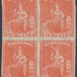 Barbados SG60b block of four