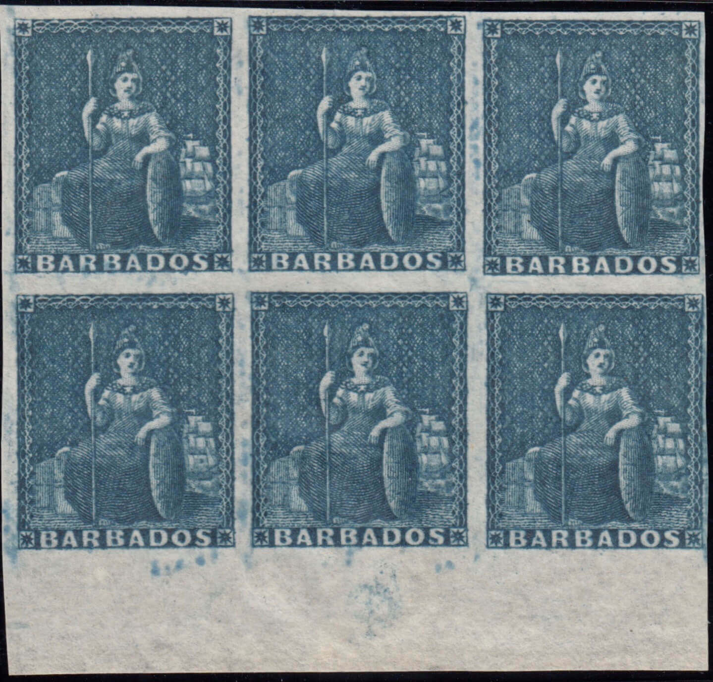 Barbados SG5a block of six