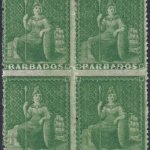 Barbados SG22 block of four