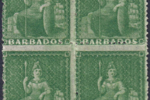 Barbados SG22 block of four