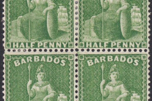 Barbados SG72 block of four