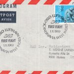 Oslo, Norway to Barbados First Flight Cover 1969