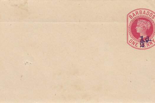 Barbados 1892 | Newspaper Wrapper ½d on 1d Carmine HGE3