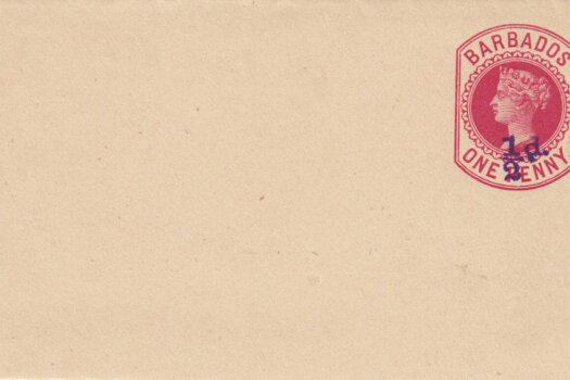 Barbados 1892 | Newspaper Wrapper ½d on 1d Carmine HGE3