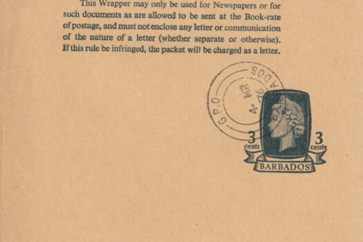 Barbados 1973 | Newspaper Wrapper 3c deep green used