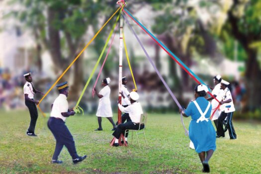 Barbados Stamps Pre Paid Postcard - The Maypole