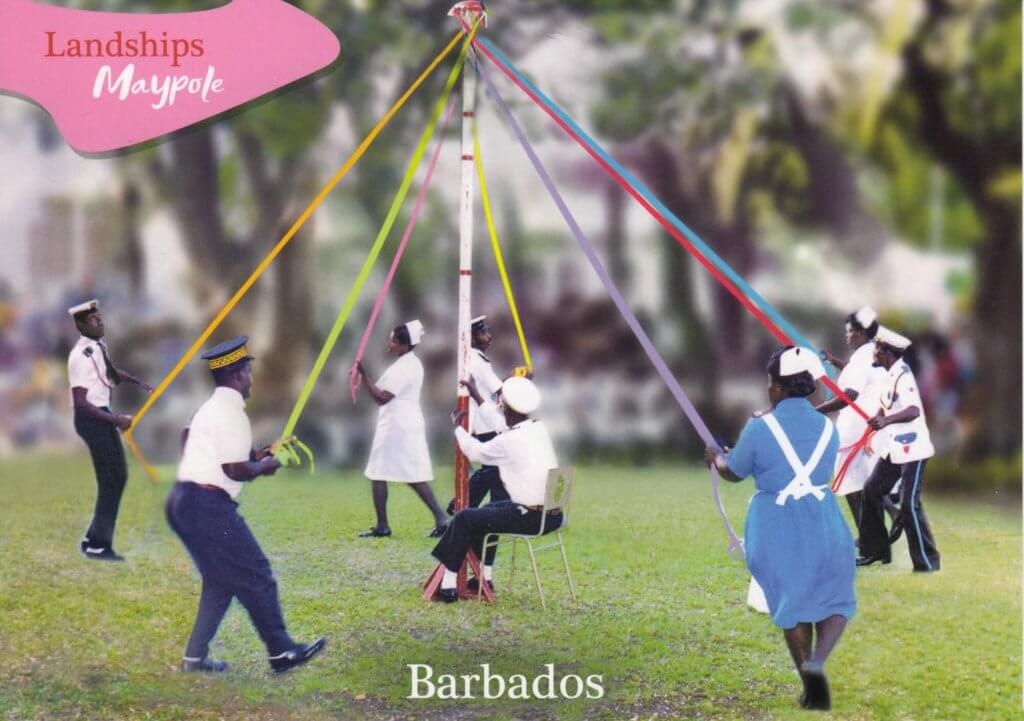 Barbados Stamps Pre Paid Postcard - The Maypole - Actual Card