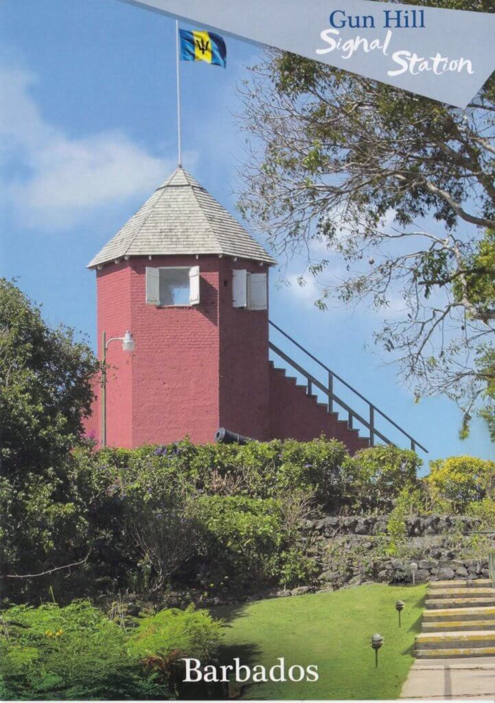 Barbados Stamps Pre Paid Postcard - Gun Hill Signal Station - Actual Card