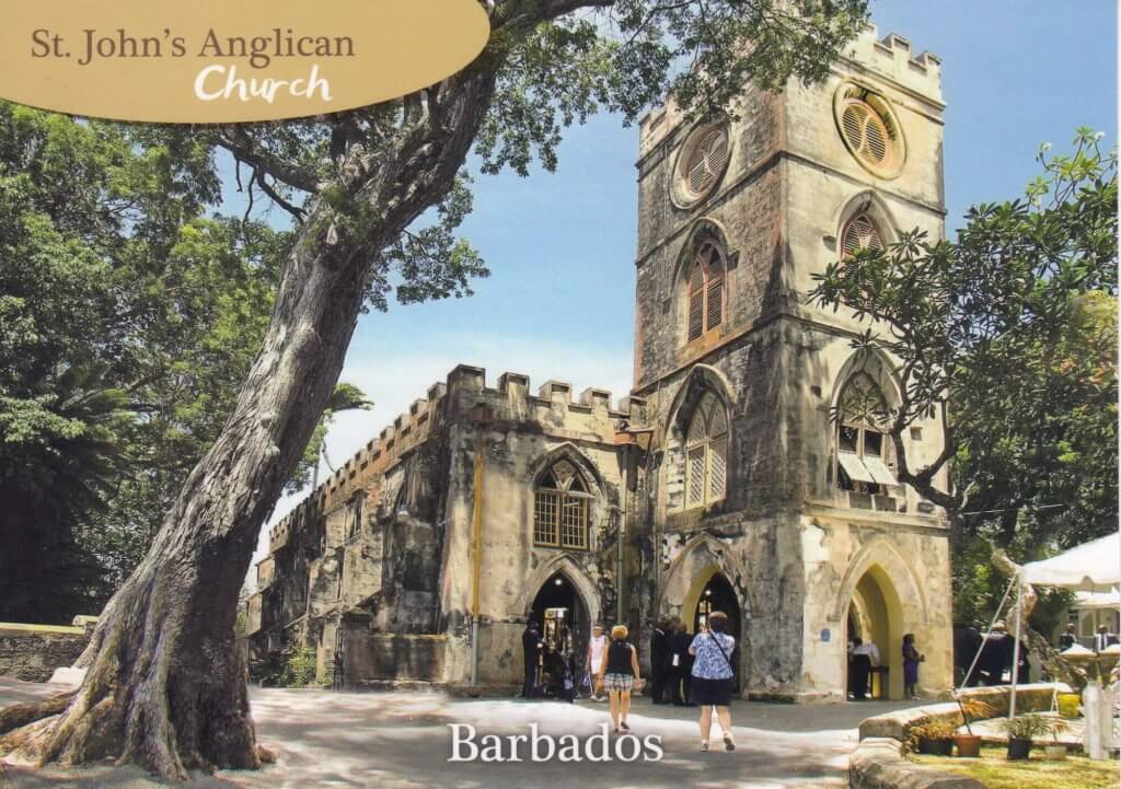 Barbados Stamps Pre Paid Postcard - St. John's Parish Church - Actual Card