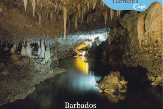 Barbados Stamps Pre Paid Postcard - Harrison's Cave - Actual Card