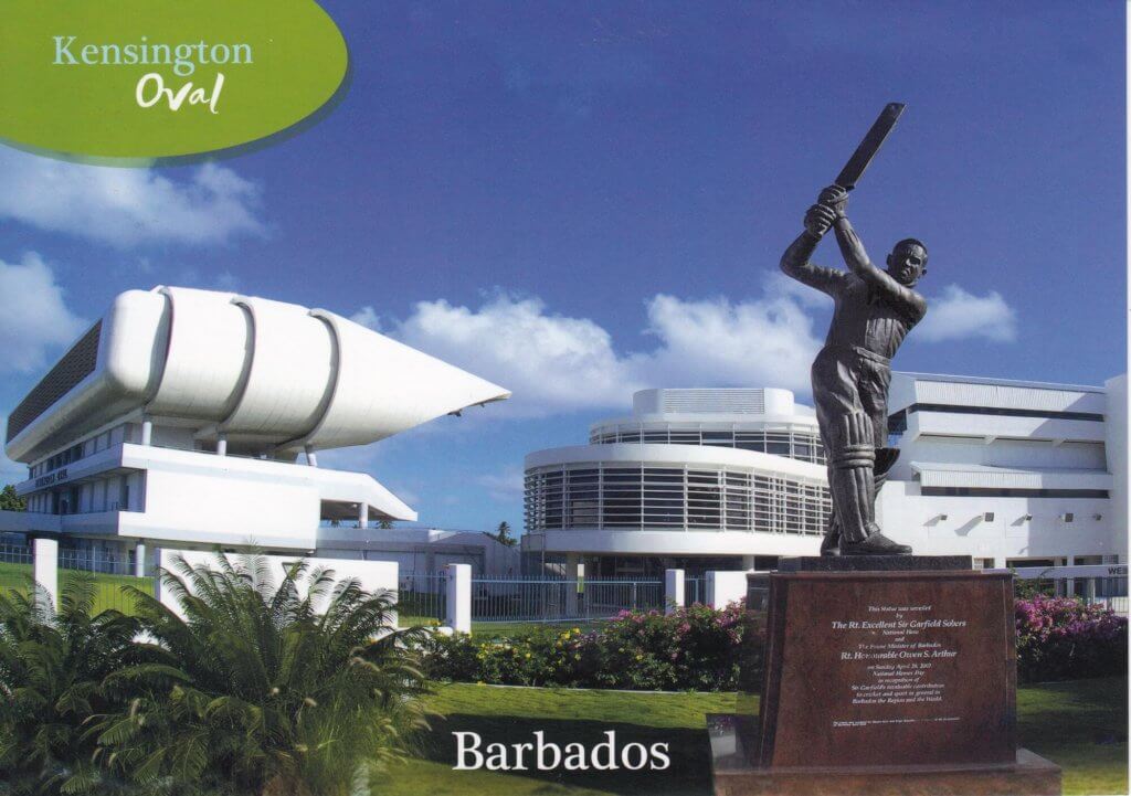 Barbados Stamps Pre Paid Postcard - Kensington Oval - Actual Card