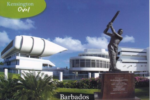 Barbados Stamps Pre Paid Postcard - Kensington Oval - Actual Card