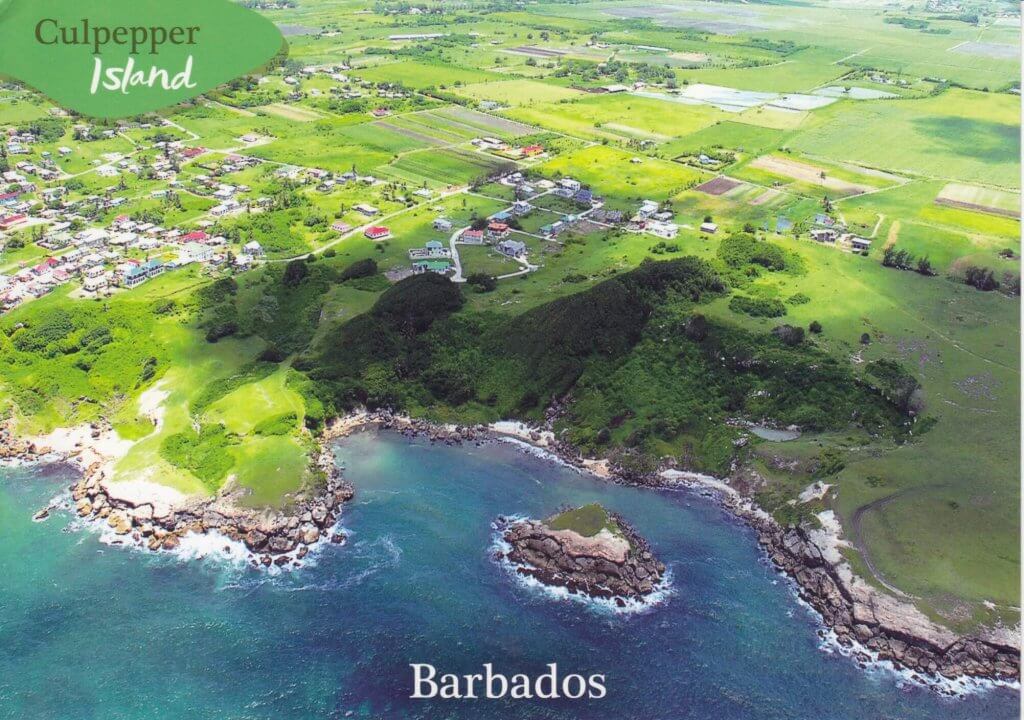 Barbados Stamps Pre Paid Postcard - Culpepper Island - posted on 3rd July, the day before official release