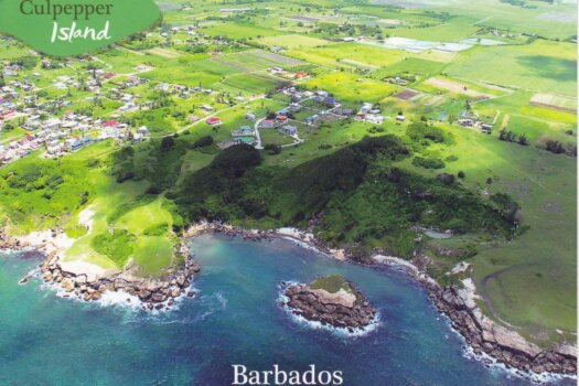 Barbados Stamps Pre Paid Postcard - Culpepper Island - posted on 3rd July, the day before official release