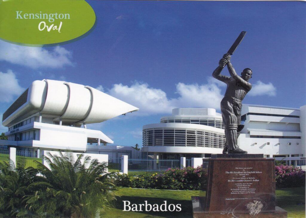 Barbados Stamps Pre Paid Postcard - Kensington Oval - used on 6th July