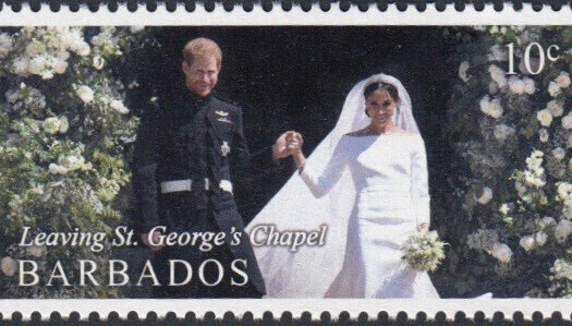 Barbados Royal Wedding 2018 – 10c stamp – Leaving St. George's Chapel