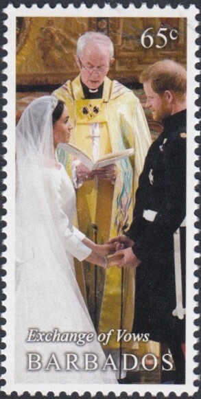 Barbados Royal Wedding 2018 – 65c stamp – Exchange of Vows