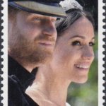 Barbados Royal Wedding 2018 – $1.40 stamp – Close up of the Couple