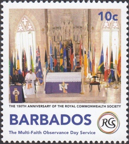 The multi faith observance day service - The Royal Commonwealth Society 2018 | Barbados Stamps