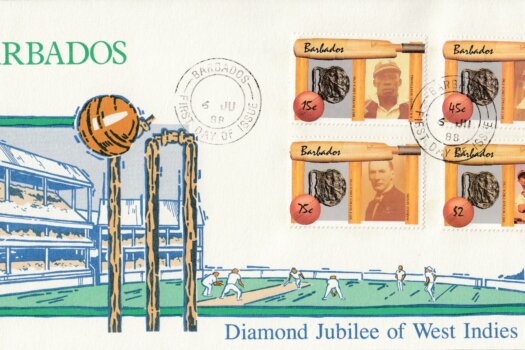 Barbados Cricketers FDC 1988