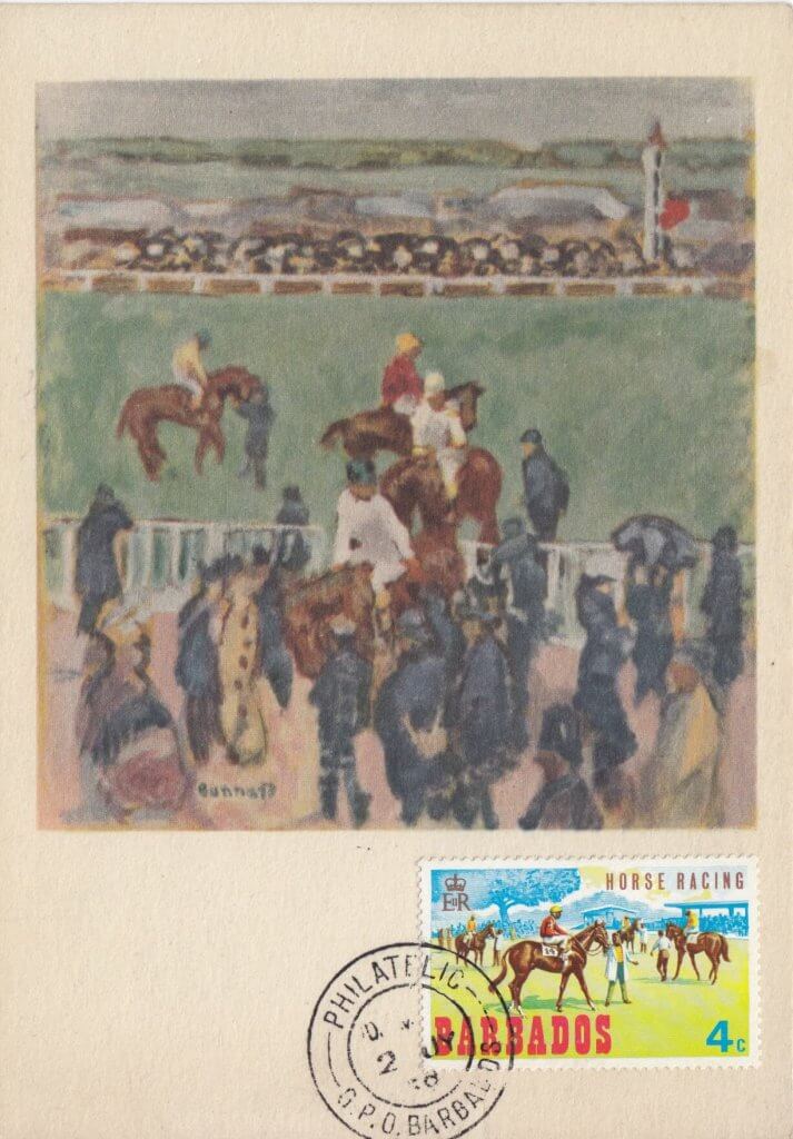 Barbados Horse Racing Commemorative or Souvenir Postcard 4