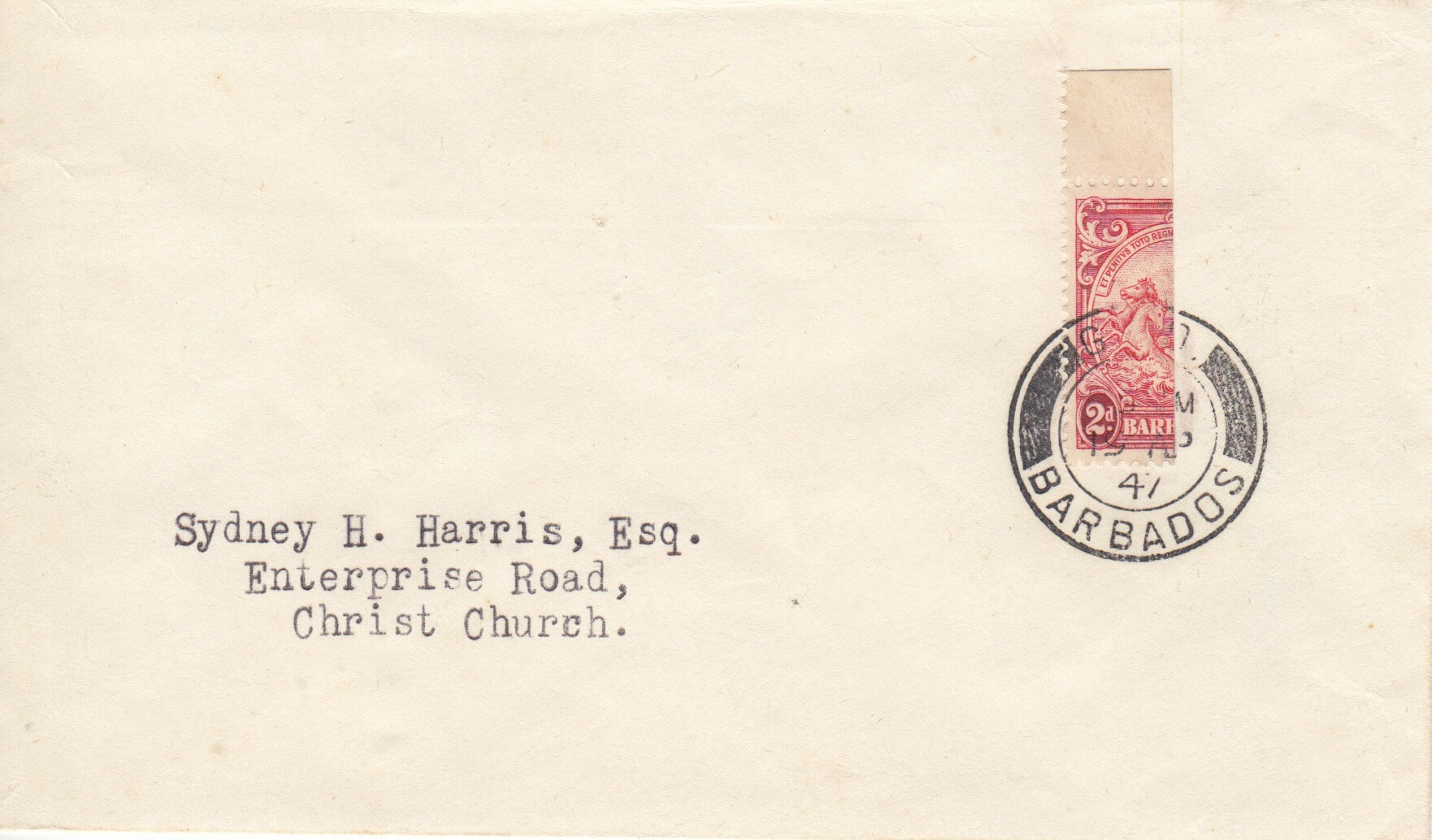 Barbados 2d bisected on local cover to Christ Church