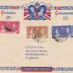 Coronation 1937 Barbados FDC - on Illustrated JE Lea Cover - Barbados G.P.O. Cancel (E16)