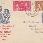 Coronation 1937 Barbados FDC - Illustrated Cover