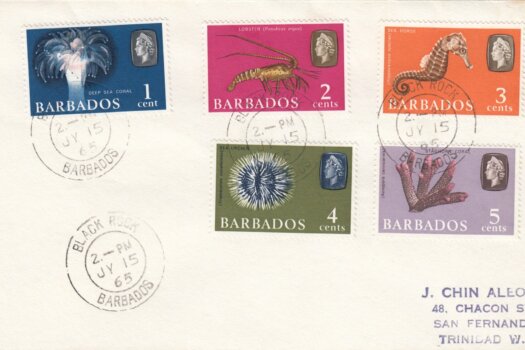Barbados 1965 Marine Life FDC (1) - plain cover