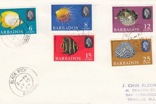Barbados 1965 Marine Life FDC (2) - plain cover