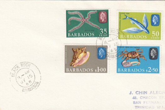 Barbados 1965 Marine Life FDC (3) - plain cover