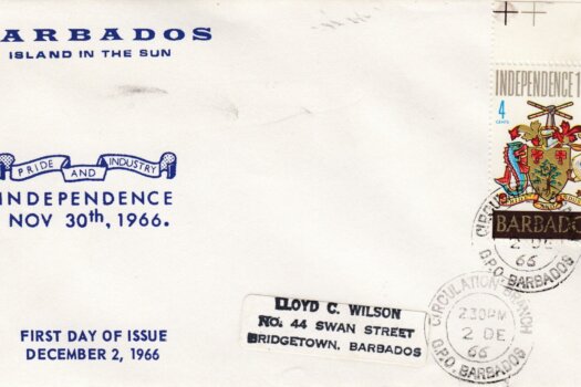 Barbados 1966 Independence FDC - illustrated cover (single stamp)