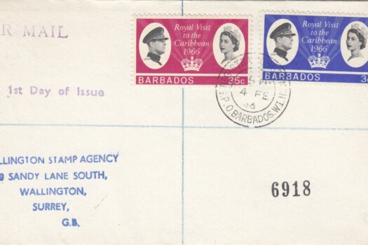 Barbados 1966 Royal Visit to the Caribbean FDC - plain cover