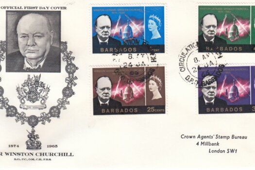 Barbados 1966 Sir Winston Churchill FDC - illustrated cover