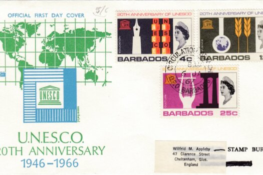 Barbados UNESCO 20th Anniversary FDC 1967 - illustrated cover
