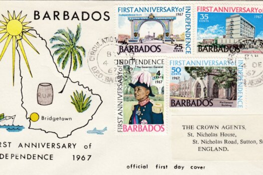 Barbados 1st Anniversary of Independence FDC 1967 - illustrated cover