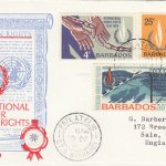 Barbados 1968 International Year for Human Rights FDC - illustrated cover