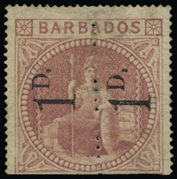 Mint Barbados SG86b from Stanley Gibbons