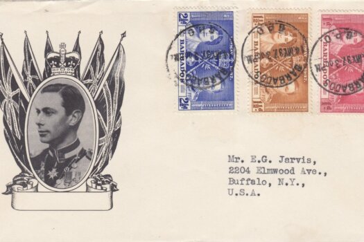 Coronation 1937 Barbados FDC on illustrated cover