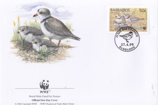 Barbados 1999 Wildlife (Piping Plover) WWF Official FDC 3 of 4